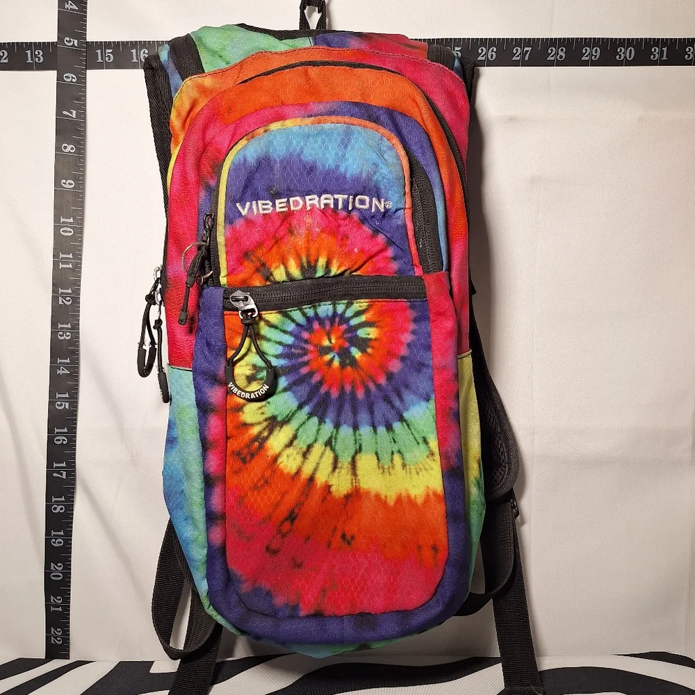 Vibedration Hydration Backpack w/o bladder - Rainbow Tie Dye